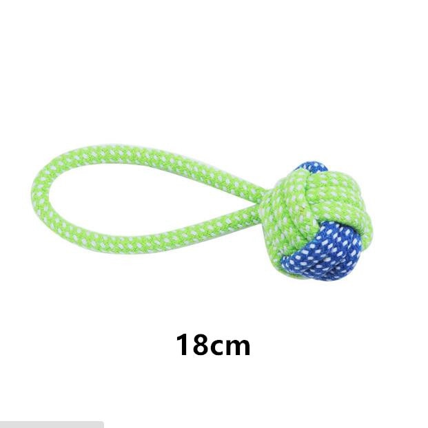 Cotton Rope Ball and Toothbrush Chew Toy for Large and Small Dogs