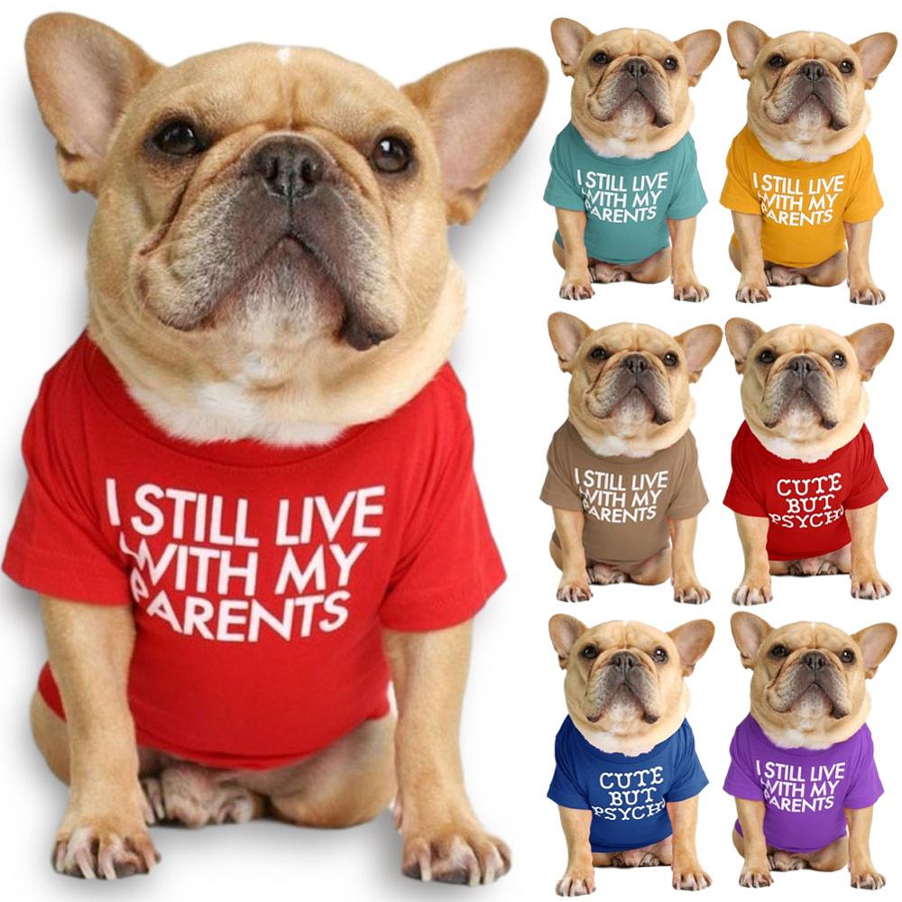 Breathable Pet T-shirt with Soft Letters Print